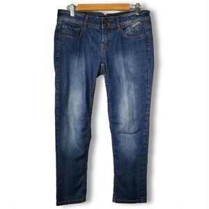 Vigoss V-Pocket Fit Capri Jeans Medium Wash Blue Size 7/8